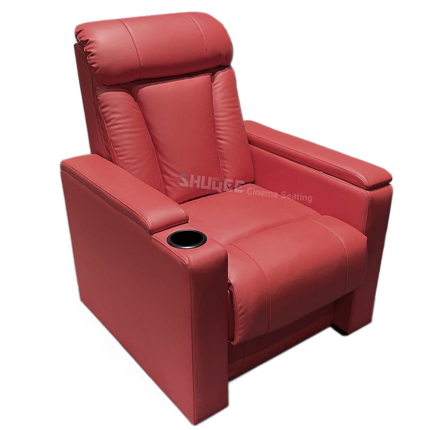 Wholesale Luxury Synthetic Leather Theater Seating VIP Cinema Sofa With Cup Holder from china suppliers