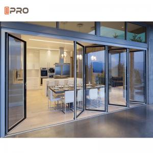 Wholesale Exterior Bi Folding Glass Door Aluminium Folding Doors Saves Space from china suppliers