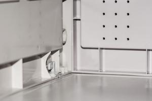 Wholesale Vandal Resistant ABS Plastic Locker 4 Tier Beige Door Gray Body For Factory from china suppliers