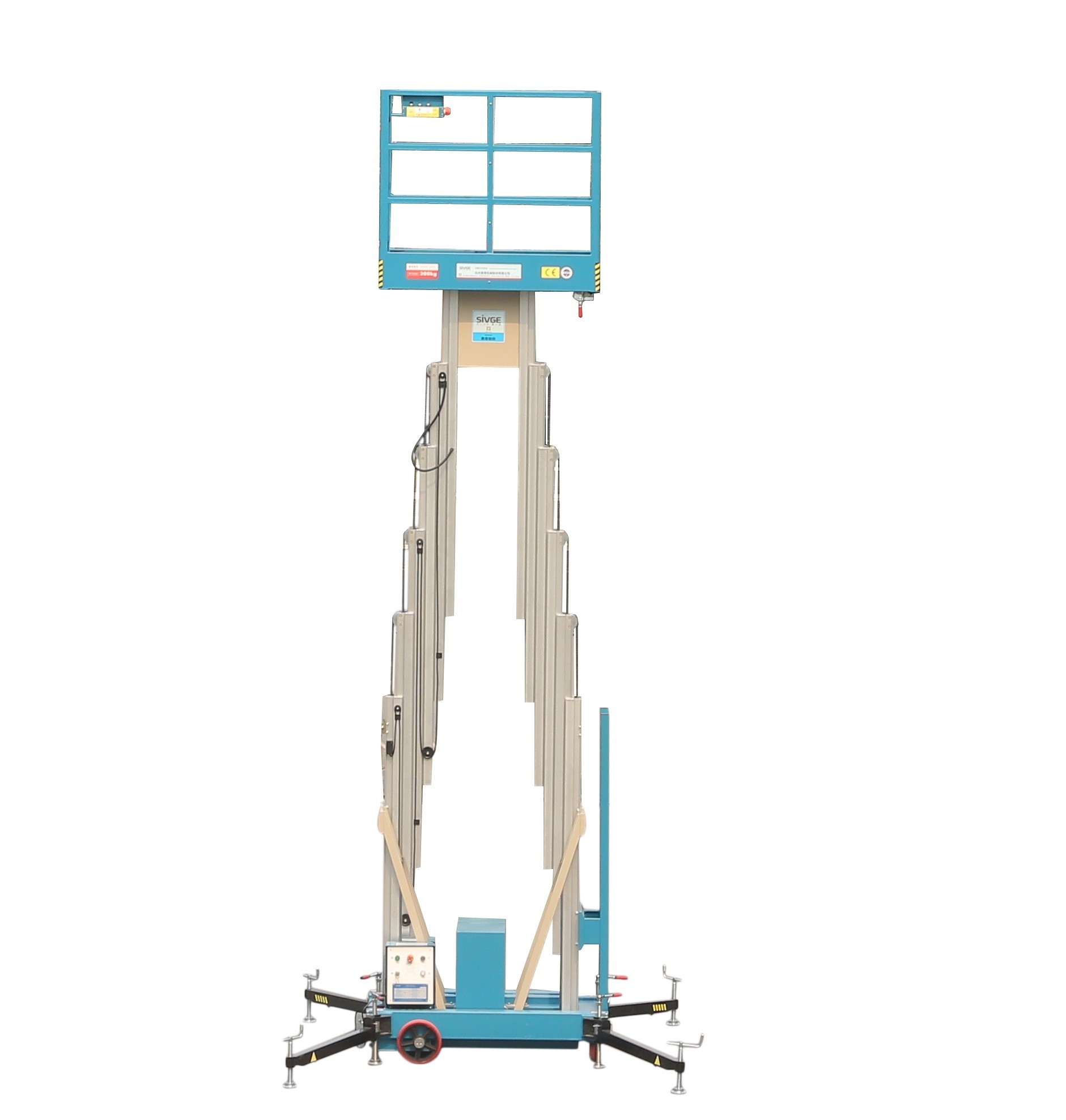 Wholesale Aluminum Twin Mast 1.5kw 10m Elevated Work Platform from china suppliers