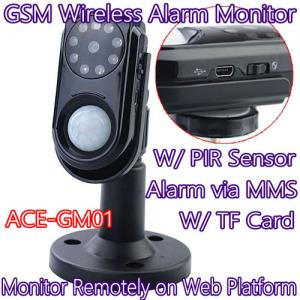 Wholesale Home Intelligent GSM Wireless Photo MMS Alarm Camera Monitor W/ PIR Theft Burglar Detect from china suppliers