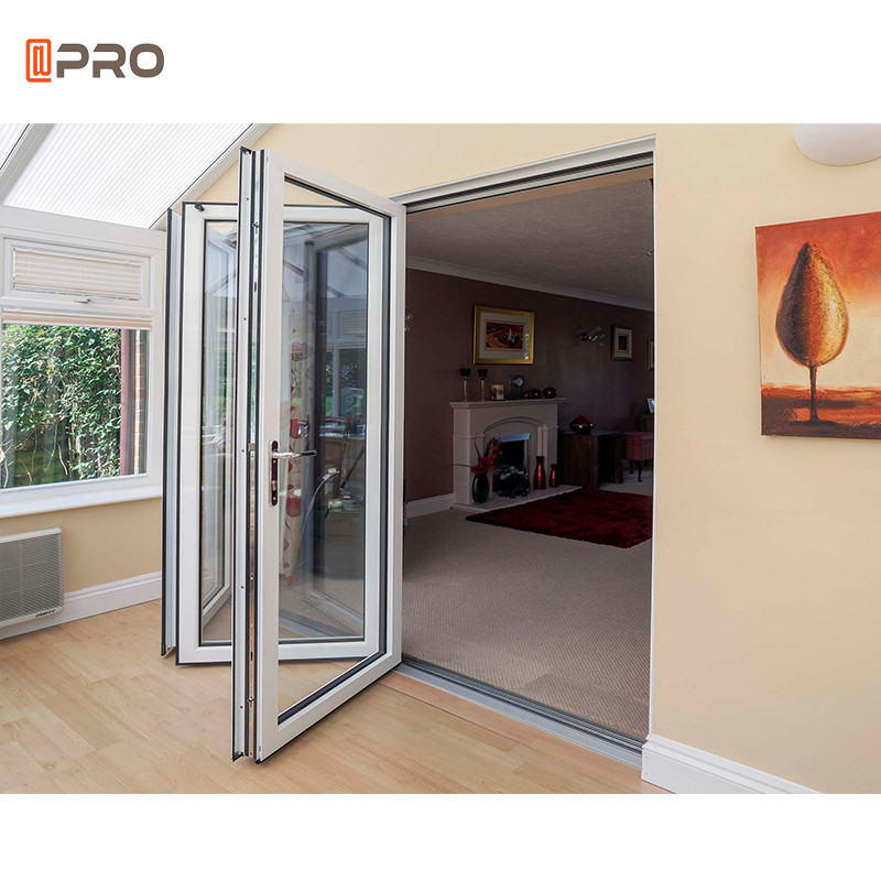 Buy cheap Soundproof Aluminum Folding Doors Patio Accordion Glass Bifold Door from wholesalers
