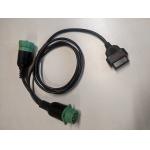 China Green Deutsch 9-Pin J1939 Male to OBD2 OBD-II Female and J1939 Female CAN Bus Y Cable for sale