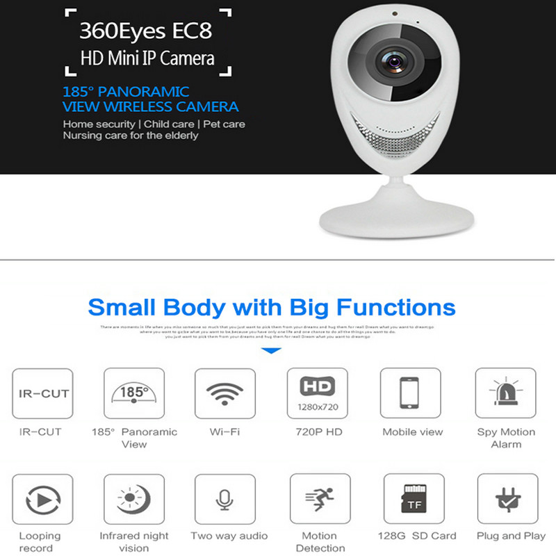 Buy cheap EC8 HD 720P Mini Wifi IP Camera Wireless P2P Baby Monitor Network Remote CCTV from wholesalers
