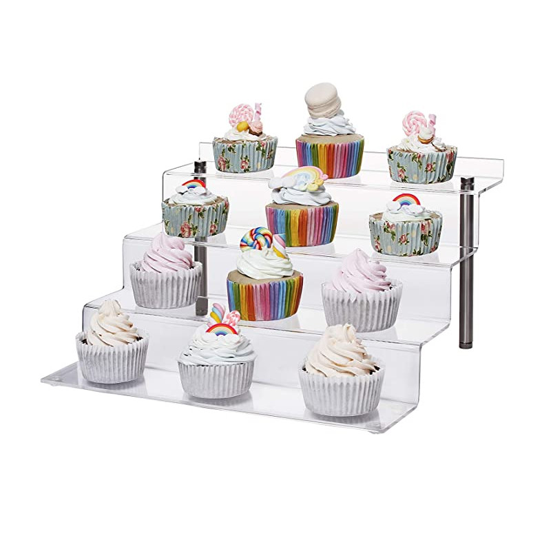 Wholesale 3 Tiers Custom Exquisite Clear Acrylic Dessert Display Cupcake Drinks Stand from china suppliers