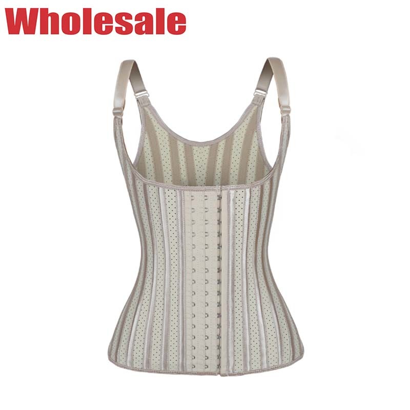 Wholesale Nude 29 Steel Bones Waist Trainer Vest Hollow Breathable Waist Trainer Vest MHW100326N from china suppliers