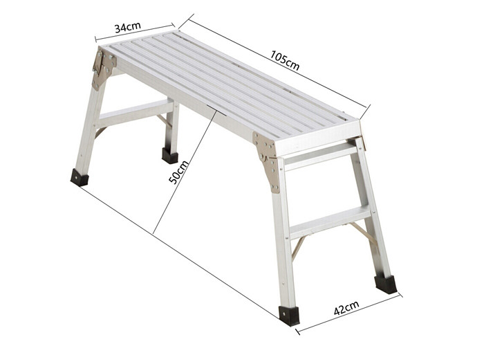 Wholesale 225LBS Portable Work Platform , Aluminum Ladder Platform 100*31cm Top Size from china suppliers
