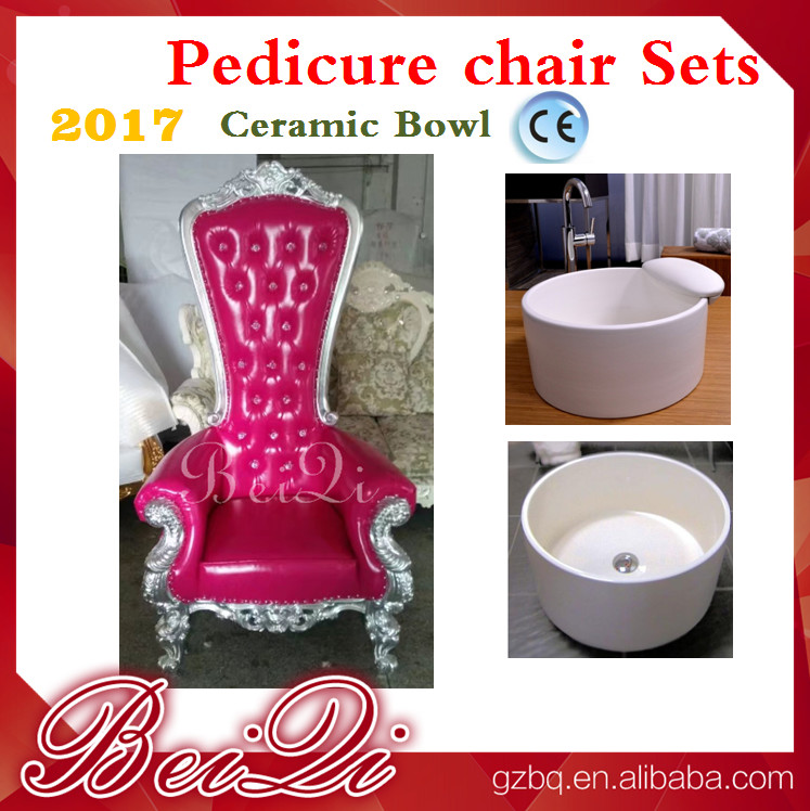 Buy cheap 2017 hot sale king throne pedicure chair round pedicure bowl price, Pink spa from wholesalers