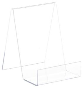 Wholesale Plymor Clear Acrylic Easel Display Stand Flat Back With 3.5" Box Ledge from china suppliers