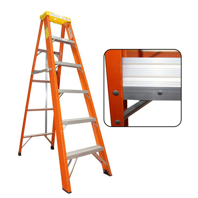 Wholesale En131 Fiberglass A Frame Ladder , Aluminium Fiberglass Folding Ladder from china suppliers