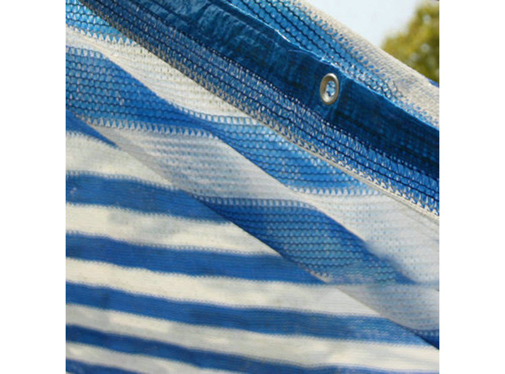 Wholesale Blue & White Stripe Shade Sails  Outdoor Shading Net is a UV stabilized High-density polyethylene (HDPE) from china suppliers