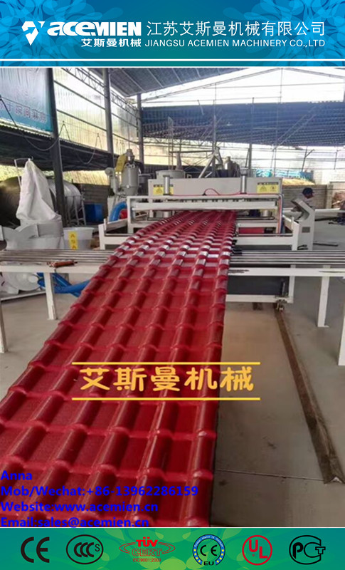 Wholesale PVC+ASA Composite Plastic Roofing Sheet Extrusion Line Plastic Roof Tile Machine/Pvc Plastic Roof Sheet for warehouse from china suppliers