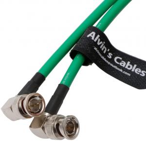 Wholesale 12G BNC-Coaxial-Cable Alvin'S Cables HD SDI BNC Male To Male L-Shaped Original Cable For 4K Video Camera 1M Green from china suppliers