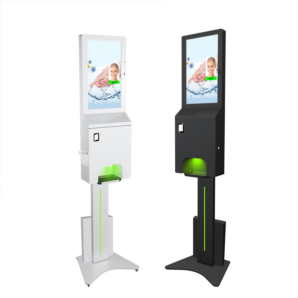 Wholesale Battery Operated 21.5 Inch Hand Sanitizer Kiosk With Thermal Printer from china suppliers