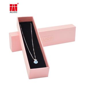 Wholesale Pink Luxury Necklace Gift Box , 10*10*3.5cm Cardboard Jewelry Boxes from china suppliers