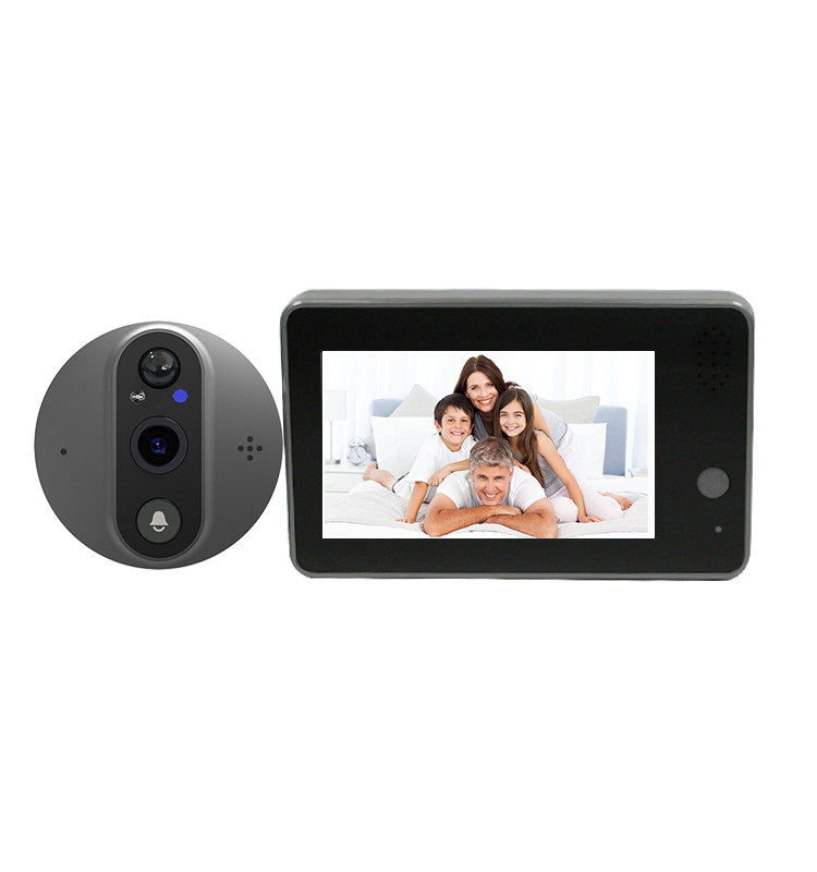 Wholesale Wifi Peephole Video Doorbell Low Power With 4.3 Inch High Definition LCD from china suppliers