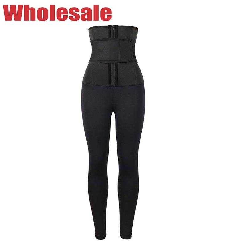 Wholesale Single Belt Neoprene High Waisted Workout Leggings With Built In Waist Trainer from china suppliers