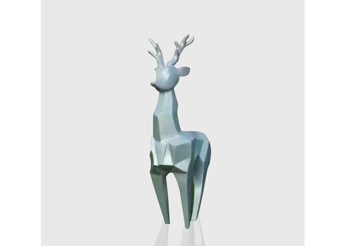 Wholesale Famous Geometric Life Size Deer Sculptures Modern Art Stainless Steel from china suppliers