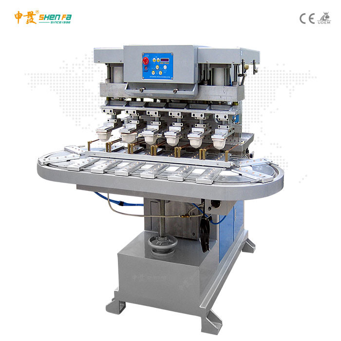 Wholesale 100X300mm Six Color Semi Automatic Pad Printing Machine from china suppliers