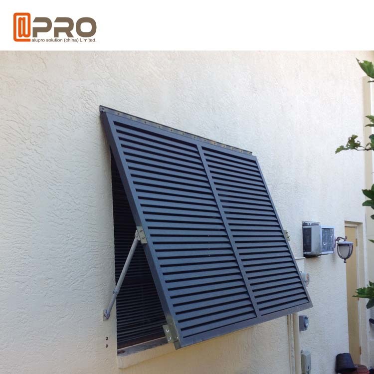 Wholesale Residential House Aluminum Louver Awning Window Dark Grey Color from china suppliers