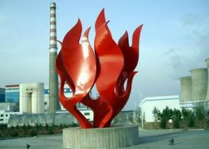 Wholesale Modern Red Painted Stainless Steel Outdoor Sculpture OEM / ODM Available from china suppliers