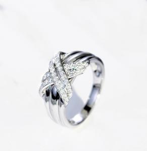 Wholesale XO 18K Gold Diamond Rings 0.24ct 14K White Gold Filled from china suppliers