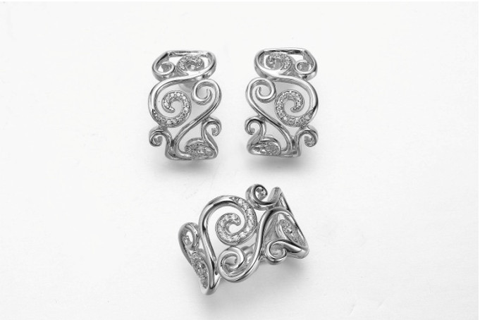 Wholesale Kate Spade Silver 925 Jewelry Set 6.21g 925 Sterling Silver Stud Earrings from china suppliers