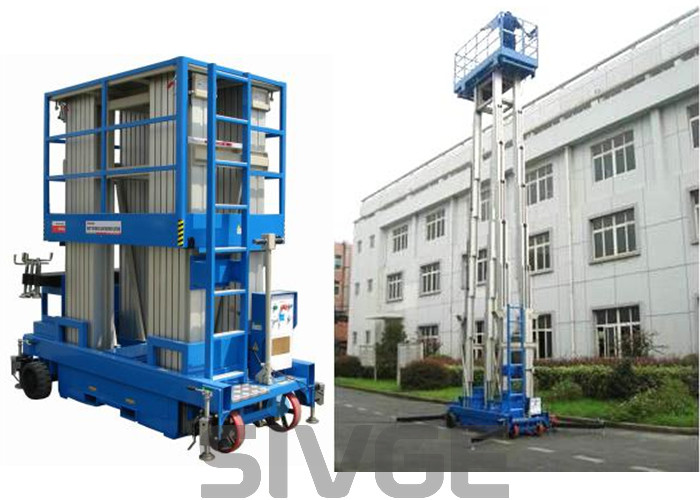 Wholesale Four Mast Two Men Aerial Work Platform With 8m Working Height 480 Kg Load Capacity from china suppliers