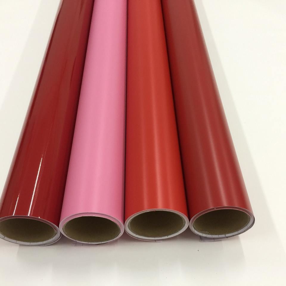 China Glossy Matte 1.06x50m Coloured Vinyl Rolls with 120gsm Release paper for sale