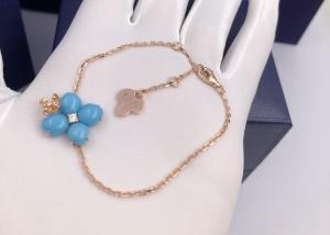 Wholesale Real Gold Certified Vintage Handmade Gold Bracelet With Turquoise from china suppliers