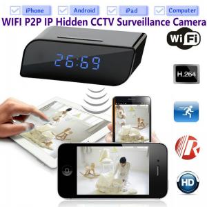 Wholesale T8S 720P Alarm Clock WIFI P2P IP Spy Hidden Camera Home Security CCTV Surveillance DVR with Android/iOS App Control from china suppliers