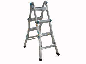 Wholesale 1.2*1.5mm Foldable Aluminium Ladder , Aluminium Telescopic Ladder With Wheel from china suppliers