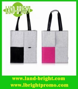 Wholesale Grey and Pink Woolen Felt Tote Bag for Women from china suppliers