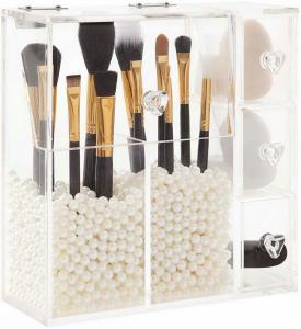 Wholesale Non Toxic Acrylic Dust Cover Clear Acrylic Makeup Organizer With Brush Holder from china suppliers