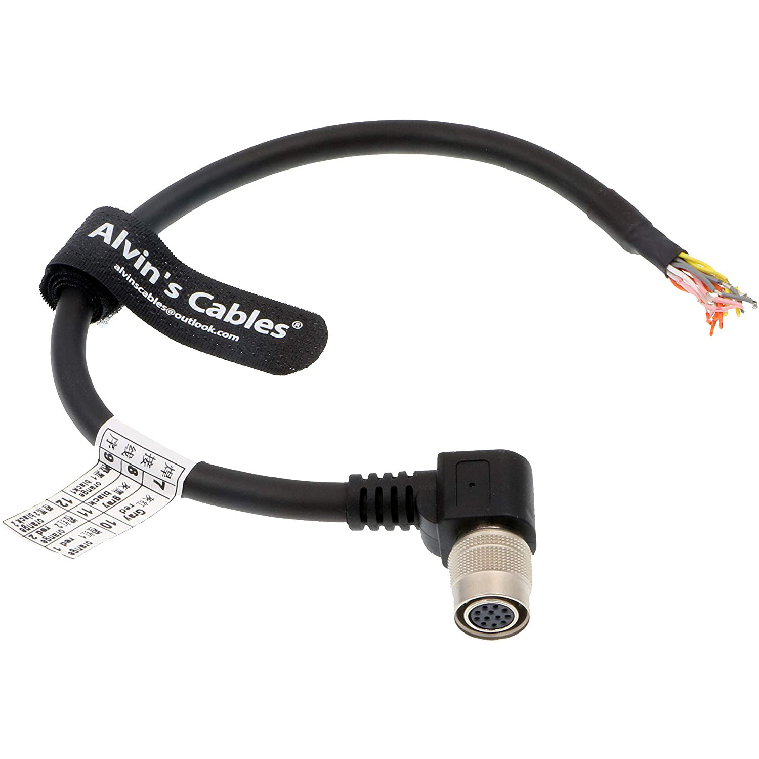 Wholesale 12 Pin Machine Vision Cables Hirose Right Angle Female To Open End Shield For Probilt GIGE Cameras from china suppliers