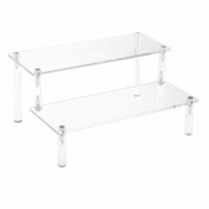 Wholesale 2 Tier Acrylic Display Shelf Stand Customized Logo for organizing from china suppliers
