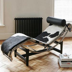 Wholesale Cowhide leather industrial steel Chaise Lounger relax chair living room recliner chair from china suppliers