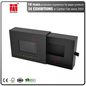 Wholesale Hot Stamping 300gsm C2S 4.5inch Sliding Drawer Gift Boxes With PVC Clear Window from china suppliers
