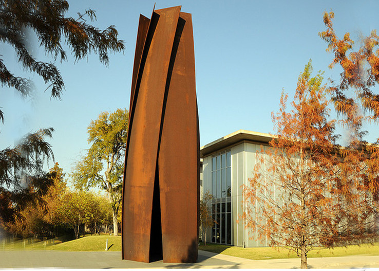 Wholesale Anti Corrosion Garden Art Corten Steel Sculpture Column Shape Rusty Finish from china suppliers