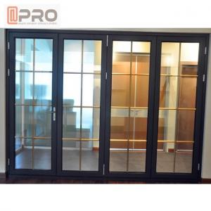 Wholesale Low - E Glass Aluminum Folding Doors / Accordion Folding Doors Custom White Color from china suppliers
