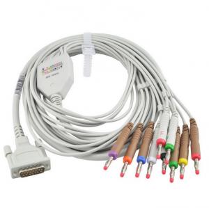Wholesale Medical 10 Lead Ecg Cable One Piece Eeg Ekg Ecg Cable  With Banana For Edan Nihon Kohden from china suppliers