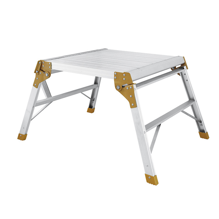 Wholesale Professional Folding Aluminium Work Platform Bench , Movable Ladder Platform from china suppliers