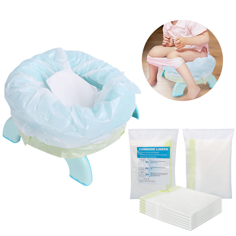 Travel Outdoor Kid Toddler Potty Chair Liner Bags Absorbent Pad Smell Lock Plastic Potty Refill Bags Portable Potty Line
