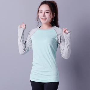 Wholesale Women Sports Shirt,  light green  quality fabric sportswear,   XLLS008, loose shirt, from china suppliers