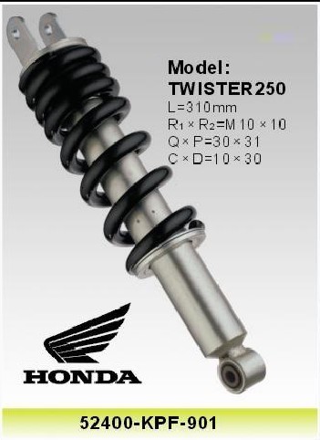 Wholesale Honda Twister 250 Motorcycle Shock Absorber OEM 52400-KPF-901 , 310MM Shocks from china suppliers