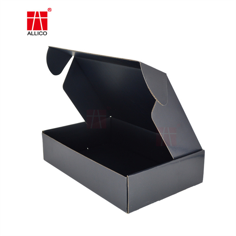 Wholesale Black Simple Folding Corrugated Paper Mailer Box Packaging Case from china suppliers