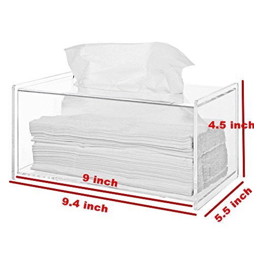 Wholesale OEM Clear Acrylic Napkin Holder Box Plastic Tissue Box Dispenser from china suppliers