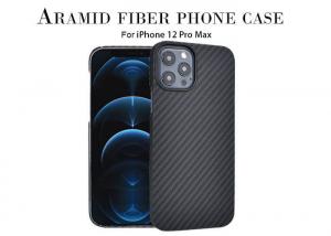 Wholesale Magnetic Black Color Full Cover Aramid Fiber Phone Case For iPhone 12 Pro Max Kevlar Mobile Case from china suppliers