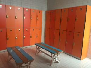 Wholesale Strong / Durable Red Changing Room Lockers PVC Material With Cam Lock from china suppliers