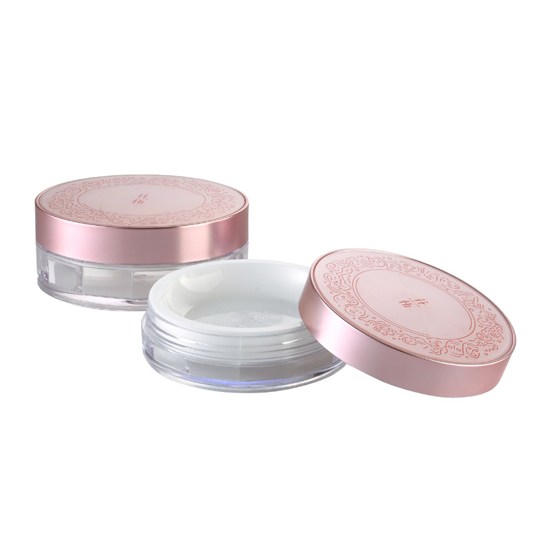 Wholesale JL-PC101A Compact Case 5g Blusher Container Comestics Foundation Loose Dusting Powder Case Container for Household from china suppliers